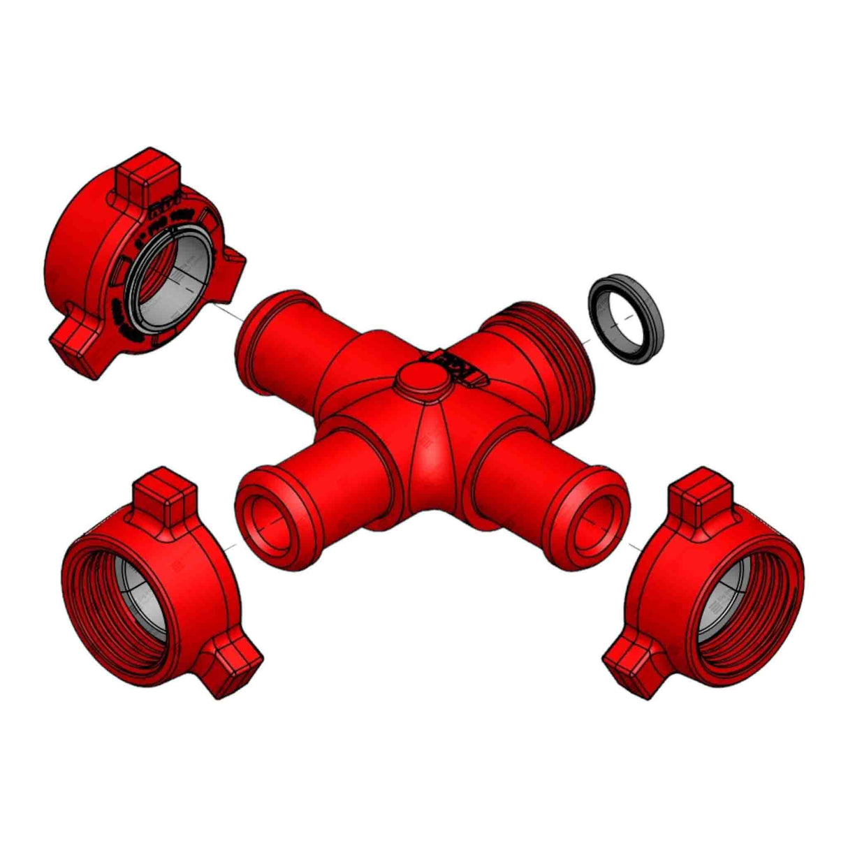 Cross, 5x7, 2” 1502 MxMxMxF, 15000 psi, STD Service