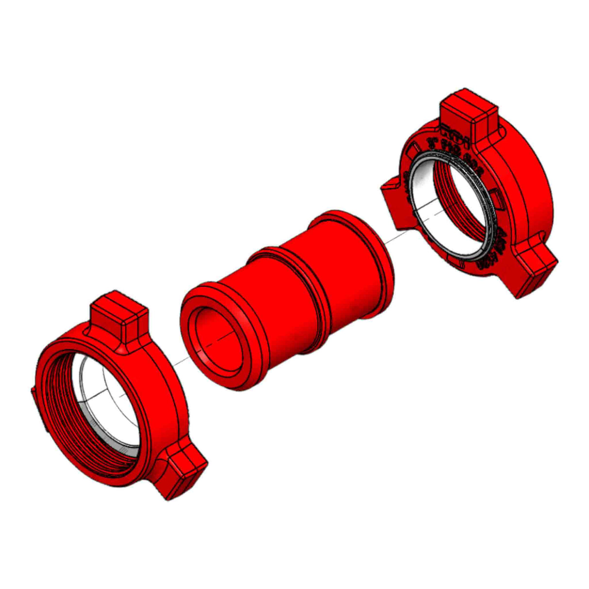 Crossover Union, 3” 602 MxM, 6000 psi, Sour Service